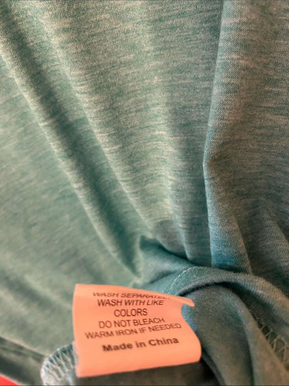 Turquoise Button Henley Size Medium - Picture 3 of 5